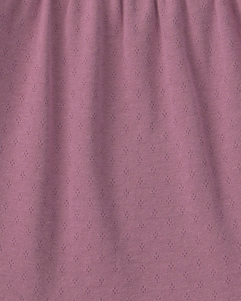 Baby Girl Long-Sleeve Fashion Bodysuit - Purple, image 2 of 3 slides