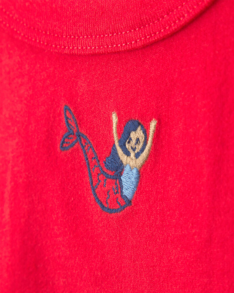 Toddler Girl Mermaid Top - Red, image 3 of 5 slides