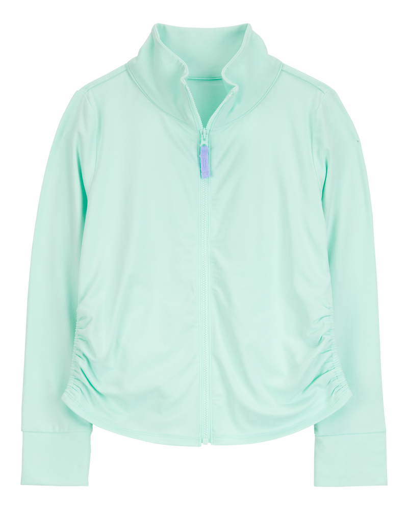 Enfant Blouson en tricot de couleur unie - Turquoise, image 1 sur 3 diapositives