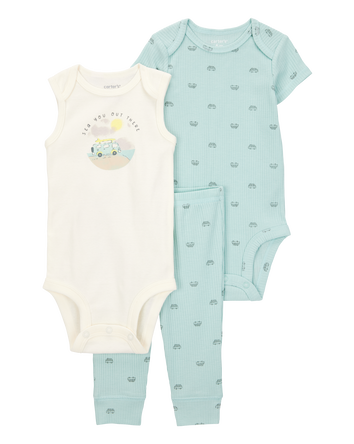 Baby 3-Piece Bus Little Character Set®- Blue/White, 
