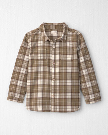 Gar&ccedil;ons - Chemise boutonn&eacute;e en flanelle de coton biologique, 