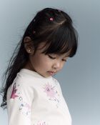 Toddler Girl Skiing Abstract Long-Sleeve Relaxed Graphic Top - Cream, image 3 of 6 slides