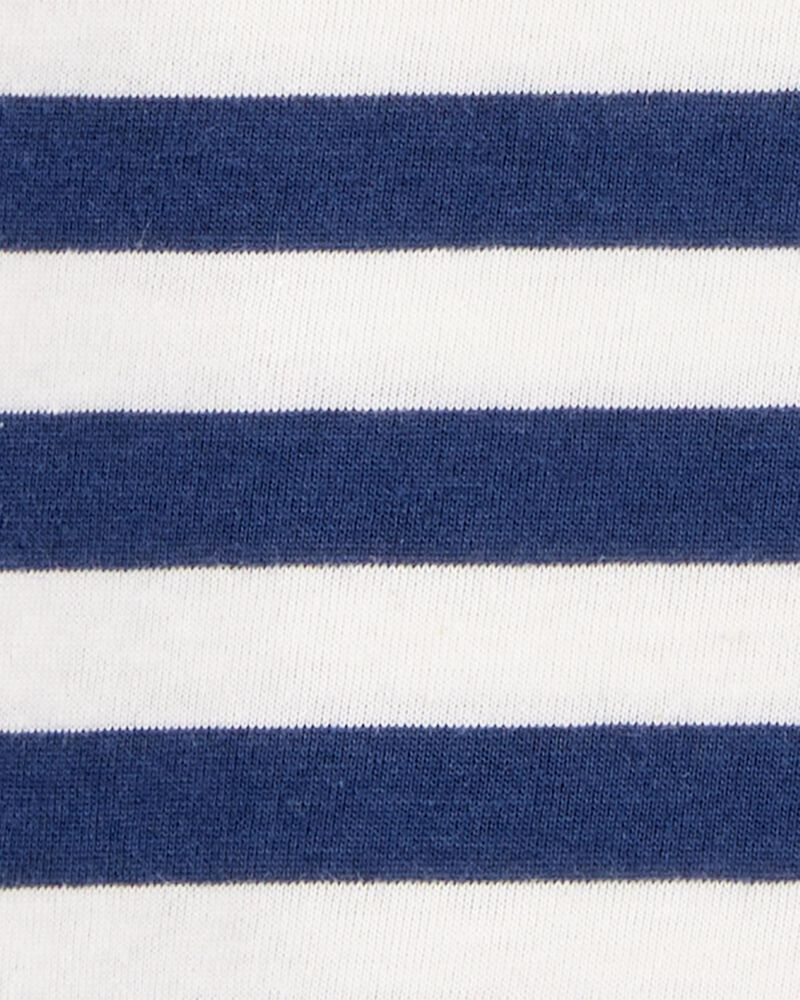 Toddler Striped Woven Short-Sleeve Tee, image 2 of 3 slides