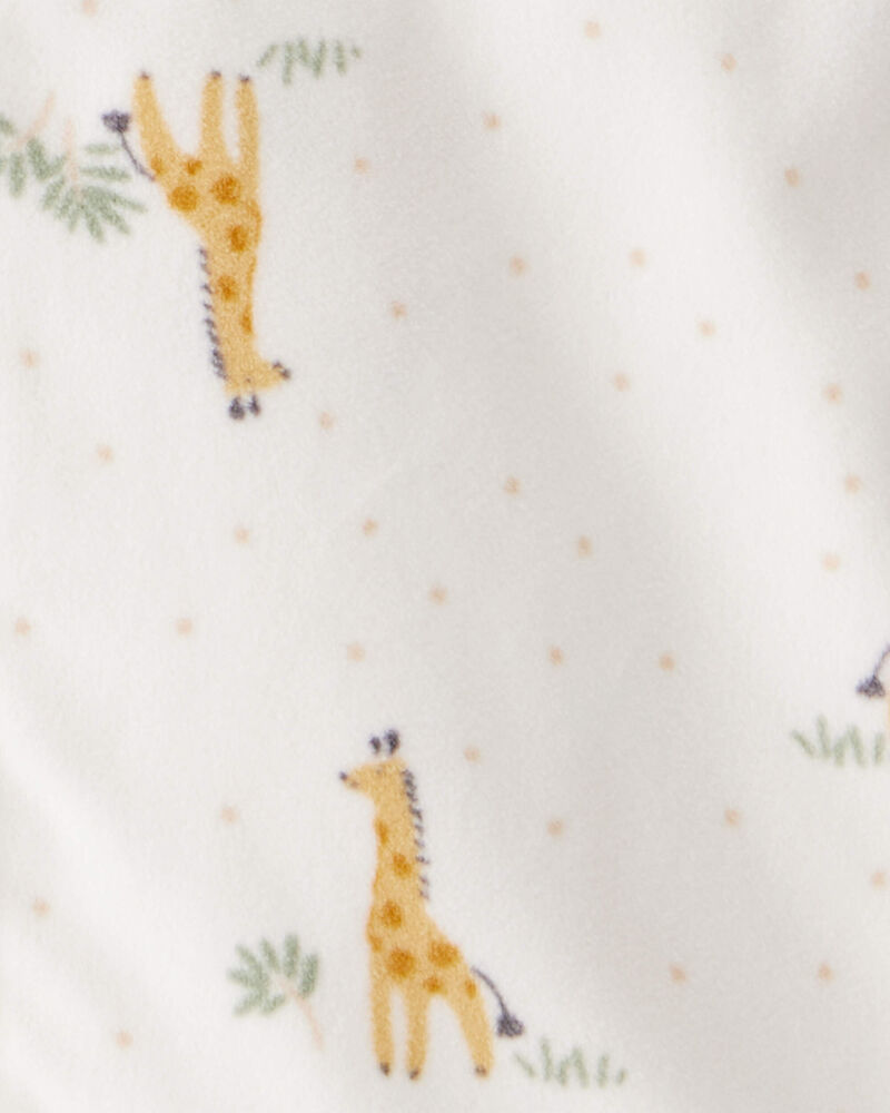 Baby Giraffe Fleece Loose Fit Wearable Blanket - Cream, image 3 of 4 slides