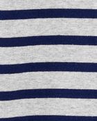 Baby Striped 2-Way Zip Cotton Footed Sleeper, image 2 of 4 slides