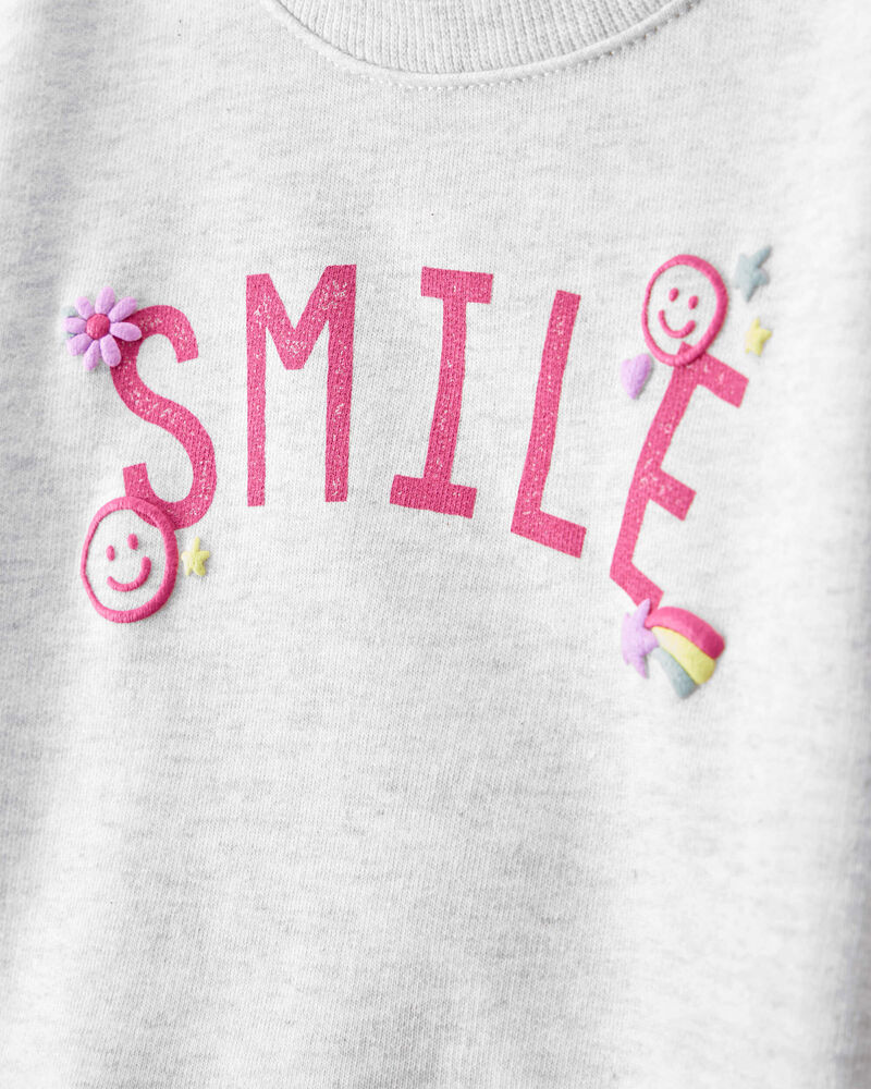 Baby Girl Smile French Terry Long-Sleeve Top & Skirt Set, image 2 of 6 slides