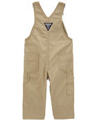 Baby Classic Plaid-Lined Canvas Overalls, image 2 of 4 slides