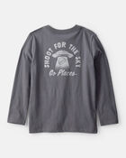 Boys Shoot For The Sky Long-Sleeve Graphic Tee - Grey, image 2 of 5 slides