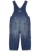 Baby Classic Denim Overalls: Removed Patch Remix, image 2 of 5 slides