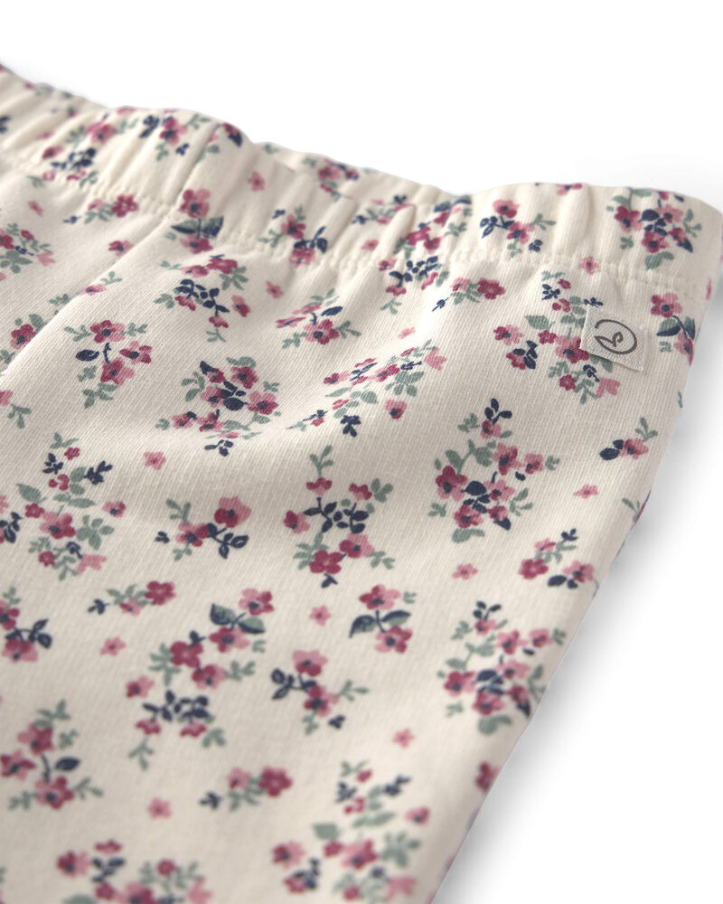 Baby Girl 2-Pack Recycled Fleece Bottoms Made with Organic Cotton, image 5 of 6 slides