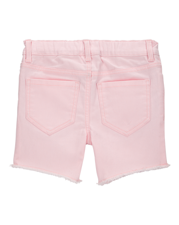 Toddler Iconic Denim Shorts: Frayed Hem - Pink, 