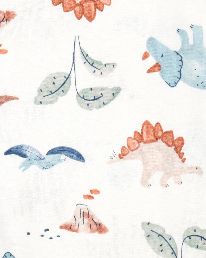 Bébé garçon - Emballage de 5 cache-couches à manches courtes en coton à motifs de dinosaures, image 4 sur 8 diapositives