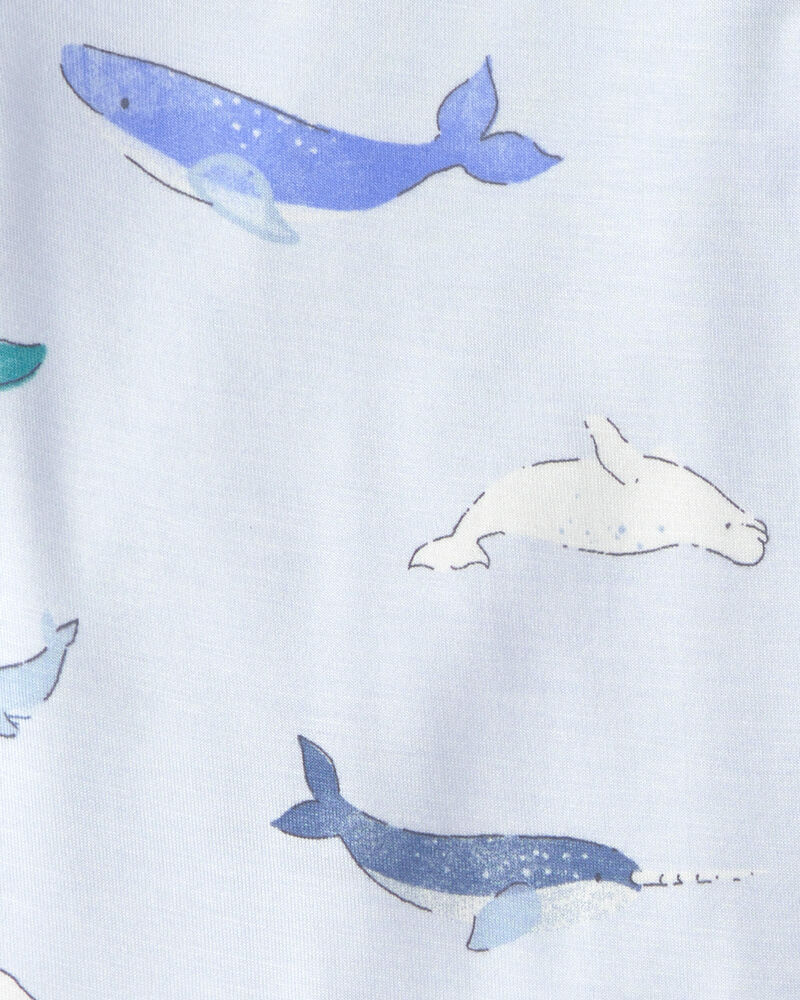 Baby 2-Pack Whale Solid PurelySoft Long-Sleeve Multipack Bodysuits - Blue, image 4 of 7 slides