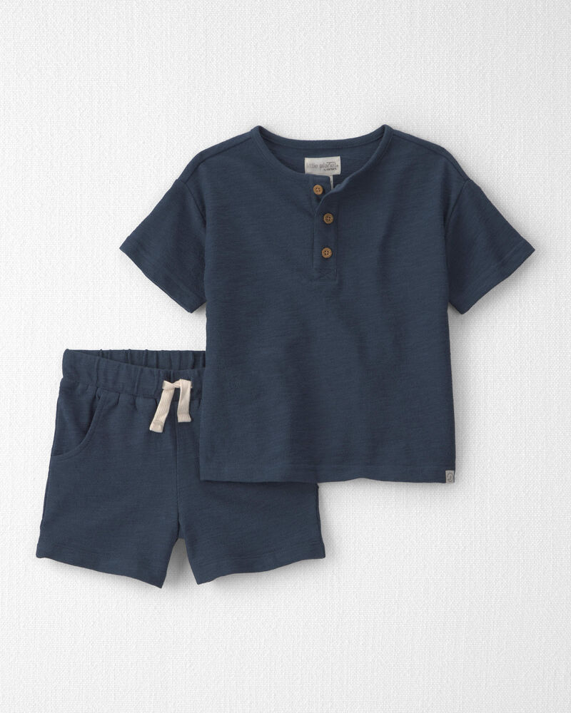 Toddler Boy 2-Piece Top & Short Set Made with Organic Cotton, image 1 of 5 slides