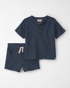 Toddler Boy 2-Piece Top & Short Set Made with Organic Cotton, image 1 of 5 slides