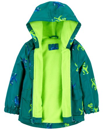 Kid Dino Print Rain Jacket, 