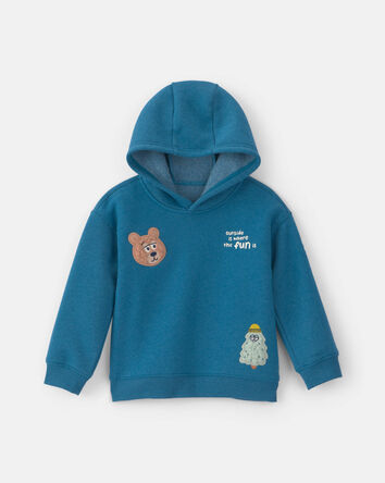 Tout-petit gar&ccedil;on &ndash; Chandail &agrave; capuchon en molleton &laquo;Outdoorsy&raquo; &ndash; Bleu, 