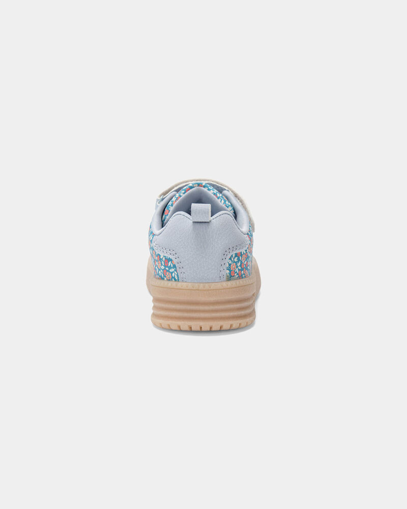 Tout-petit fille - Chaussures d&eacute;contract&eacute;es, fleurs - Bleu, image 3 sur 6 diapositives