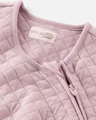 Baby Girl Doubleknit Zip Little Planet Wearable Blanket - Blush, image 3 of 5 slides