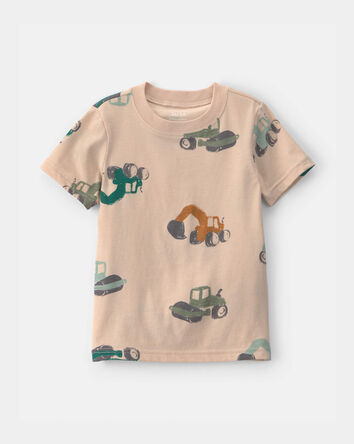Toddler Boy Construction Tee - Brown, 