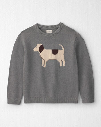 Jeune - Chandail en tricot de coton biologique &agrave; motif chien, 