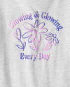 Girls Growing & Glowing Long-Sleeve Graphic Tee - Grey, image 3 of 4 slides