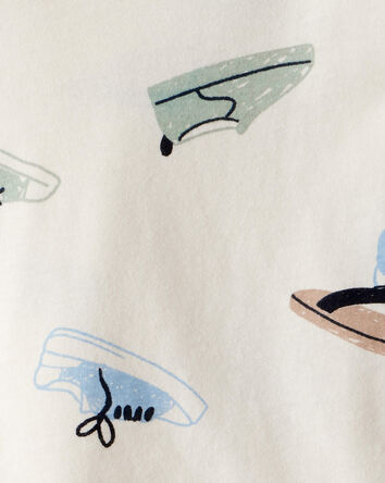 Baby Boy Sneakers Print Fleece Sweatshirt - Cream, 