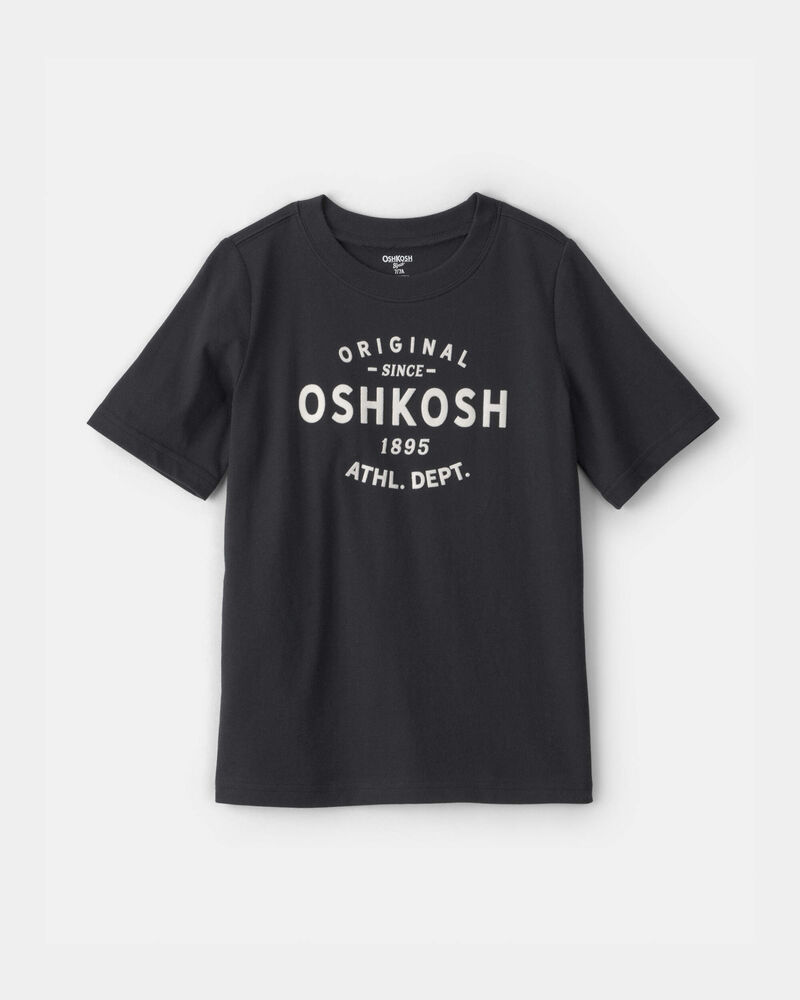 Gar&ccedil;ons - T-shirt &agrave; manches courtes &agrave; imprim&eacute; logo OskKosh - Noir, image 1 sur 3 diapositives