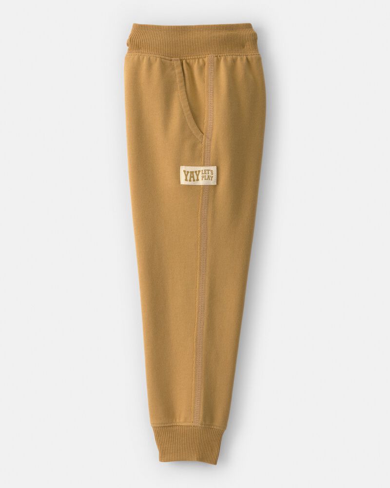 Toddler Boy French Terry Joggers - Brown, image 3 of 5 slides