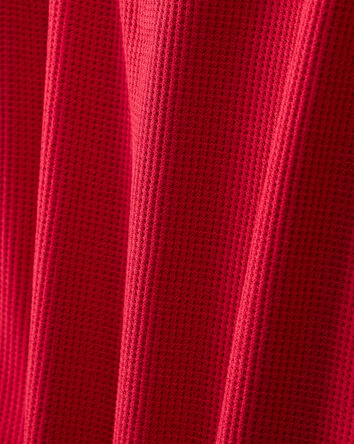 Kid Holiday Red PurelySoft Long-Sleeve Snug Fit 2-Piece Pajamas - Red, 