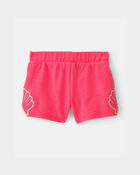 Baby Girl Shell French Terry Shorts - Orange, image 3 of 5 slides