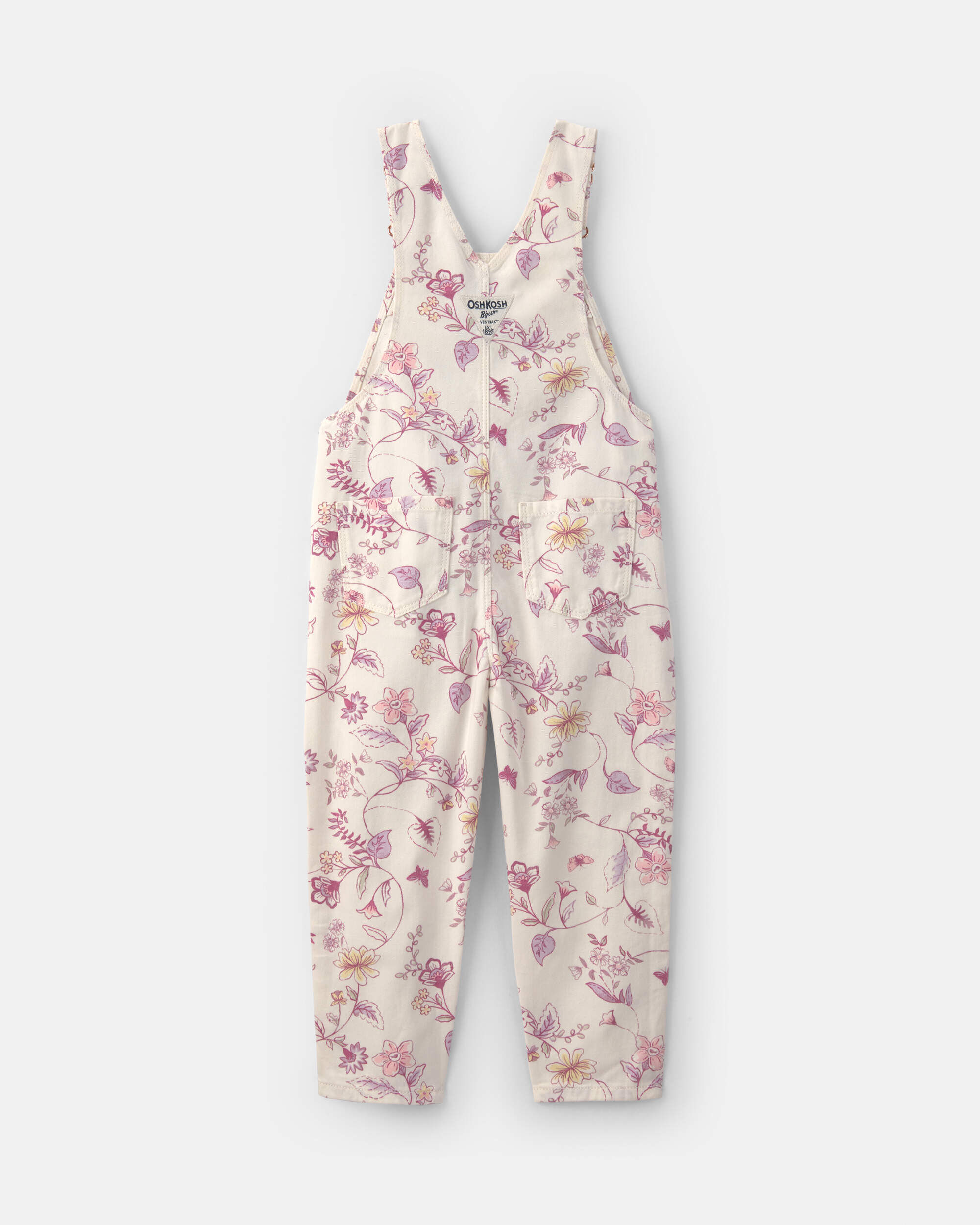 ロンパース・カバーオール Nova Quilt Overall Iris Confetti 12-18m Toddler Girl Floral Overalls - Ivory | Carter's Oshkosh Canada