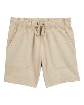 Boys Pull-On French Terry Shorts - Khaki, 
