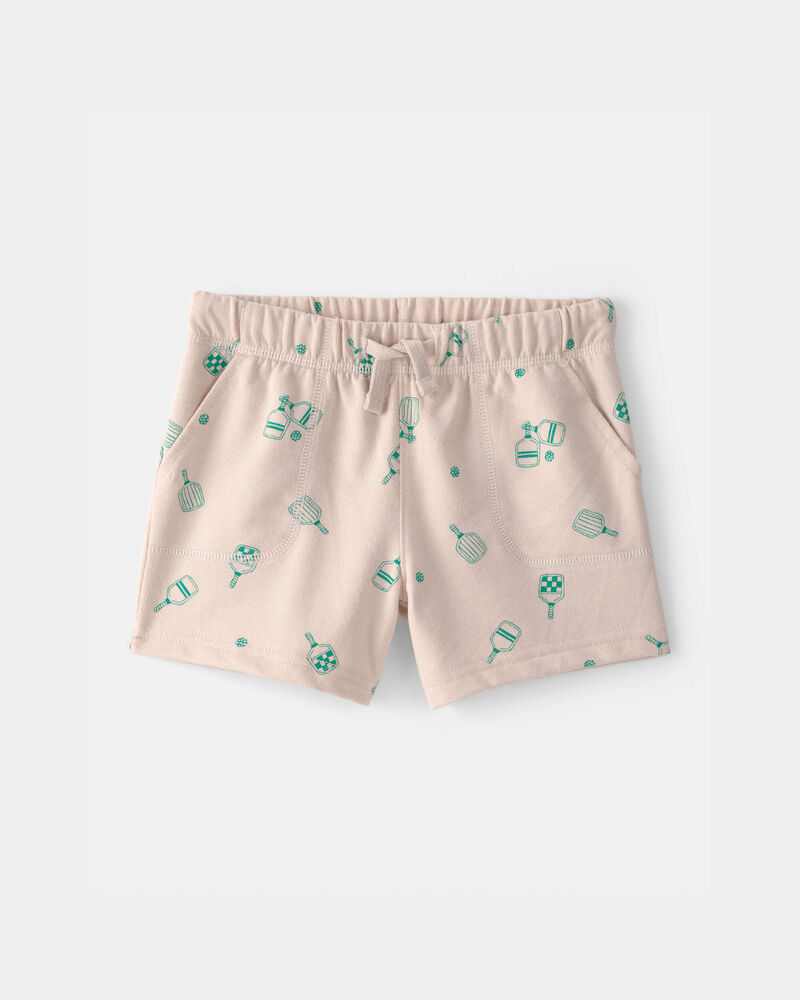 Toddler Boy Pickleball French Terry Shorts - Brown, image 1 of 4 slides