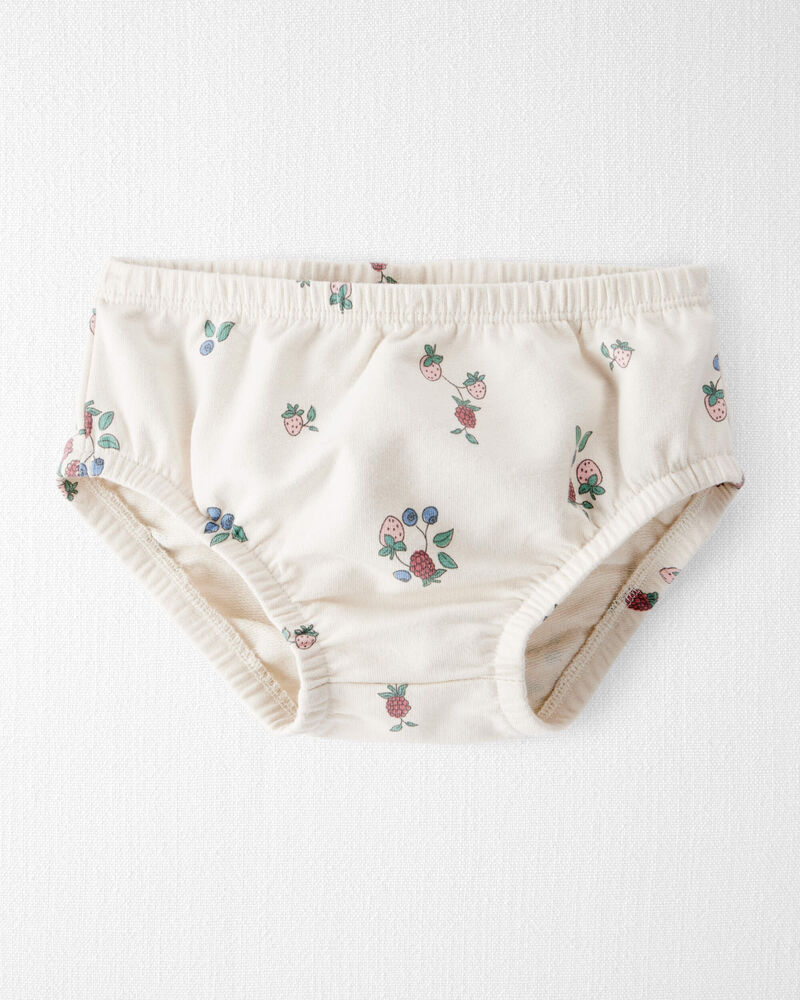 Bébé Robe en jersey bouclette de coton biologique avec imprimé Berry Blossom, image 3 sur 7 diapositives