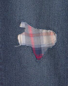 Boys Patched Denim Straight Jeans - Dark Wash, image 3 of 4 slides