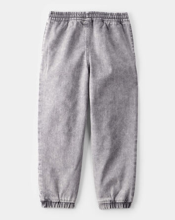 Kid Tapered Iconic Denim Joggers -  Volcano Wash, 