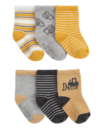 Baby 6-Pack Construction Socks, 