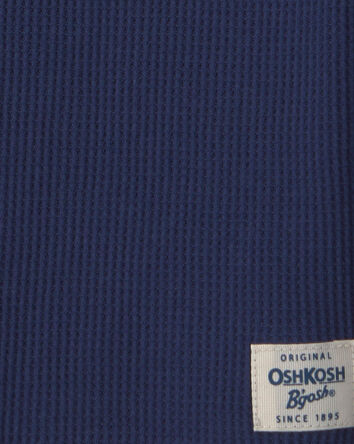 Toddler Boy Thermal Long-Sleeve Henley T-Shirt - Navy Blue, 