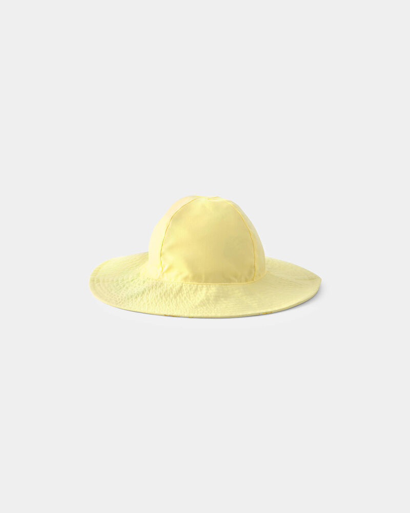 B&eacute;b&eacute; fille - Chapeau de soleil r&eacute;versible, coquillages - Jaune, image 2 sur 3 diapositives