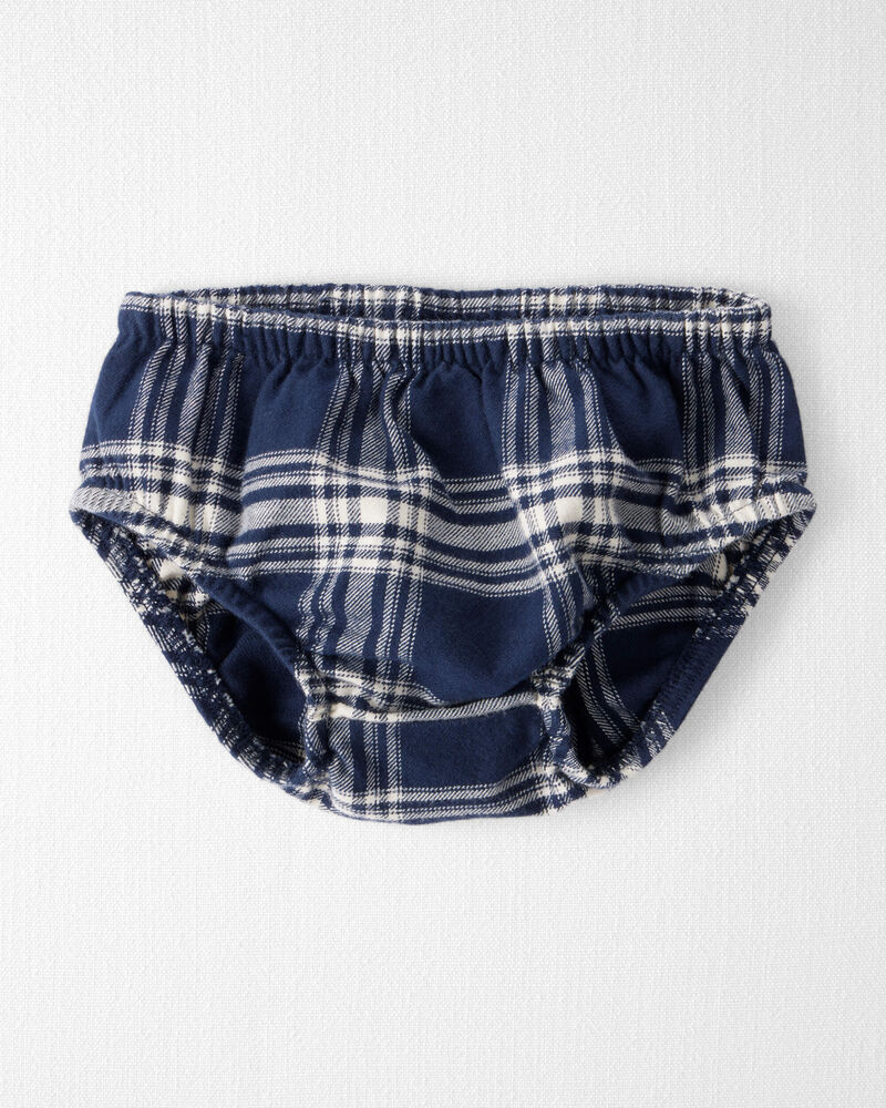 Baby Girl Organic Cotton Flannel Dress, image 3 of 6 slides