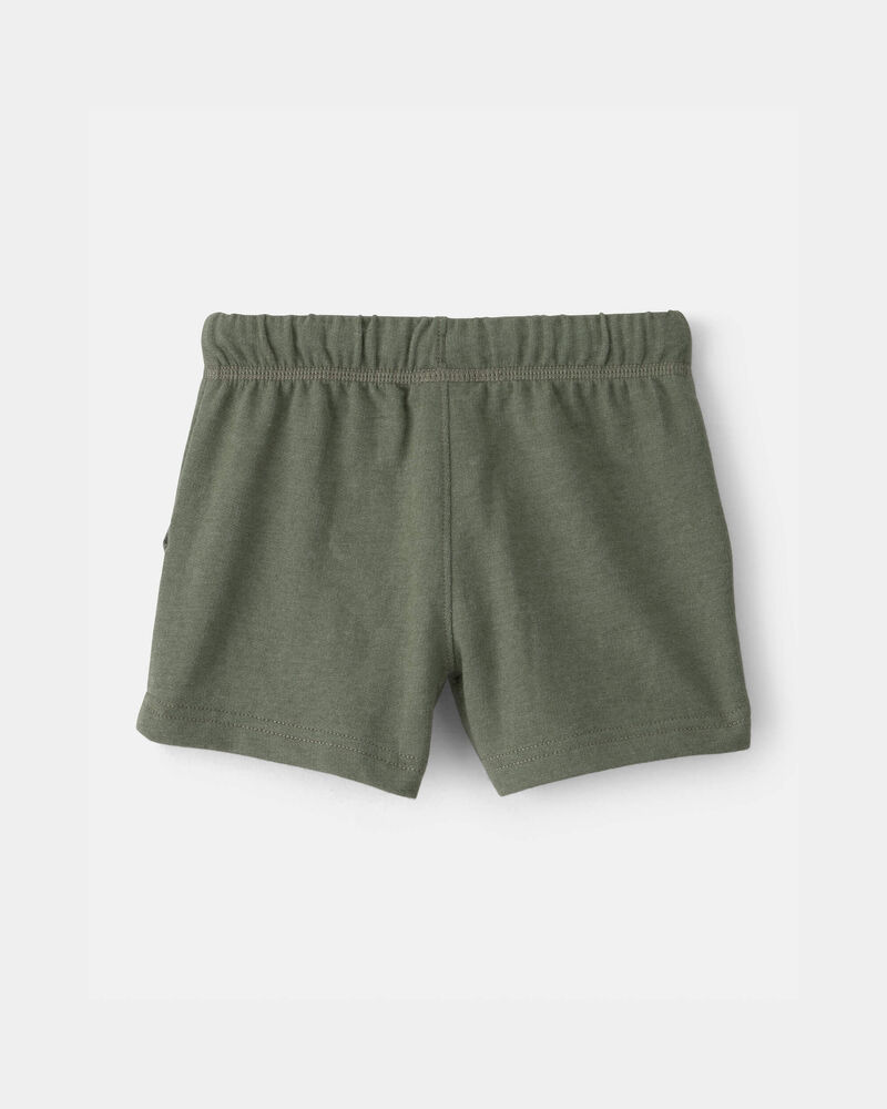 Baby Boy French Terry Shorts - Green, image 2 of 4 slides