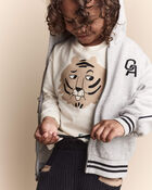 Toddler Endless Potential Tiger Long-Sleeve Pocket Graphic Tee - Cream, image 3 of 7 slides