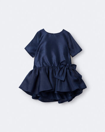 Toddler Girl Drop Waist Short-Sleeve Dress - Navy, 