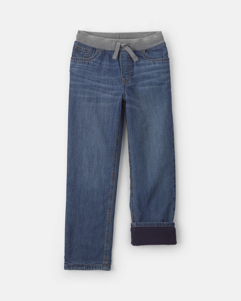 Boys Denim Pull-On Jeans - Medium Wash, image 3 of 5 slides