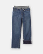 Boys Denim Pull-On Jeans - Medium Wash, image 3 of 5 slides