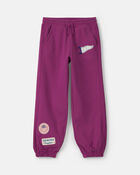 Filles - Pantalon de jogging en jersey bouclette - Mauve, image 1 sur 4 diapositives