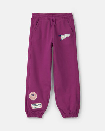 Girls French Terry Joggers - Purple, 
