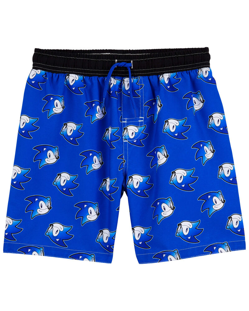 Kid Sonic The Hedgehog Swim Trunks, image 1 of 1 slides