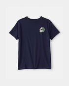 Boys Skull Graphic Tee - Navy Blue, image 1 of 5 slides